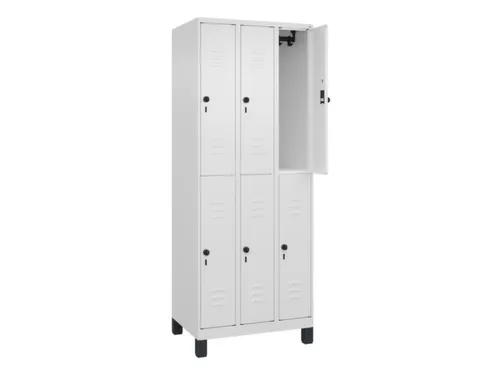 dubbeldekse locker,HxBxD 1950x750x500mm,3x2vak.,vak B 250mm