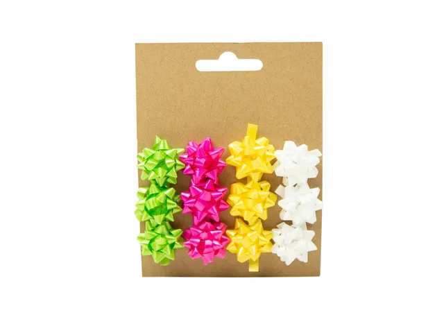 Mini strikken groen/roze/geel/wit 12 stuks