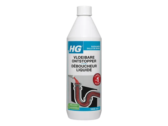 Afvoerontstopper HG badkamer vloeibaar 1 liter
