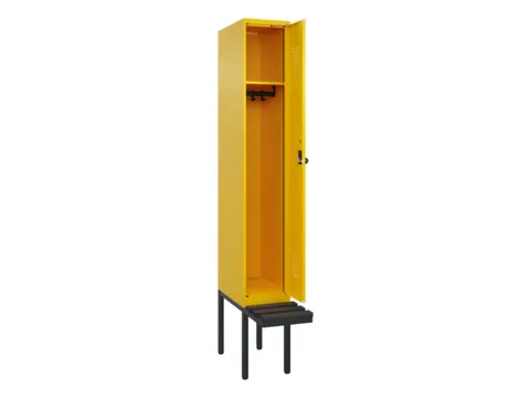 locker met bank,HxBxD 2120x300x815mm,1vak,vak B 300mm,draaigrendel