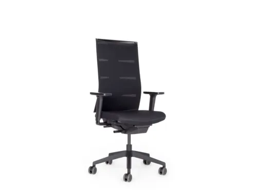 bureaustoel,synchroonmech.,m. 2D-armleuningen,zitting stof zwart