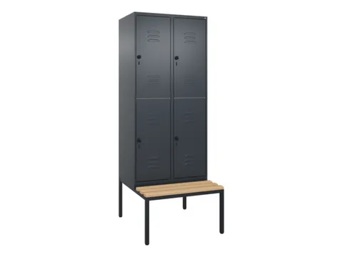 Dubbeldekse dekenkist,HxBxD 2120x800x815mm,2x2vak.,vak B 400mm