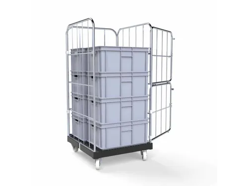 rolcontainer,draagverm. 500kg,laadvl. LxB 801x664mm