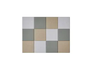 Akoestische PET-vilt wandtegels 30x30cm Combi beige 12 Stuks - 1