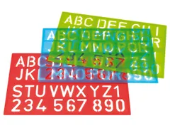 Sjablonen Westcott cijfers en letters assortie kleuren