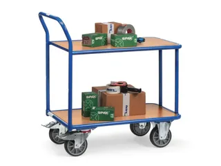 tafelwagen,draagverm. 400kg,2etage(s),laadvl. LxB 1000x700mm,houtetage - 3