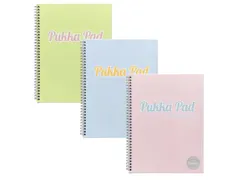 Carnet de notes à spirales Pukka Pad Pastel A4 ligné 3 pièces assor