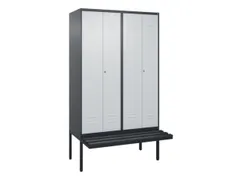 locker voor scheiding van kleding,HxBxD 2120x1200x815mm,4vak