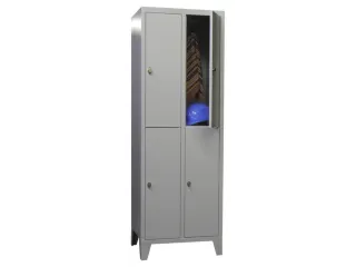 lockerkast,RAL 7035,HxBxD 1850x600x500mm,2x2vakken,vak B 300mm - 1