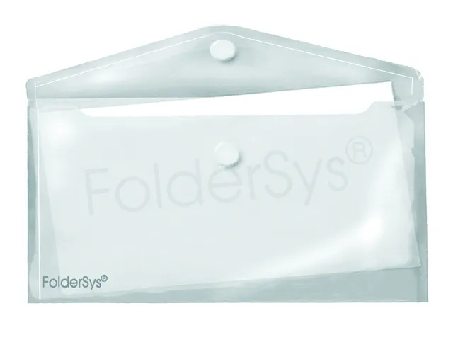 Enveloptas Transparant 110X220Mm Liggend Met Klittenbandsluiting
