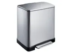 OUTLET Afvalbak Pedaalemmer Rechthoekig 20 Liter Mat Rvs
