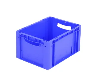 Euronorm Stapelkrat Pp 220x400x300mm Wand/bodem Gesloten Blauw 21l - 1
