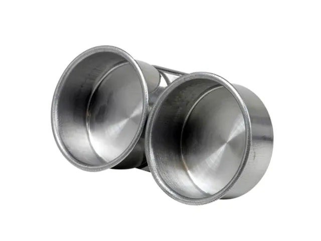 Paletdoppen Conda dubbel 4.5 x 1.7 cm metaal