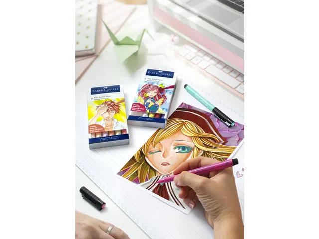 Feutre Faber-Castell Pitt Artist Pen Manga Shôjo étui 6 pcs