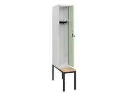 locker met bank,HxBxD 1950x300x815mm,1vak,vak B 300mm,draaigrendel