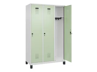 locker,HxBxD 1950x1200x500mm,3vak,vak B 400mm,draaigrendel,voeten - 2
