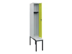 locker met bank,HxBxD 1950x300x815mm,1vak,vak B 300mm,cilinderslot