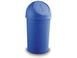 afvalbak,25l,HxØ 615x312mm,romp PP blauw,deksel PP blauw
