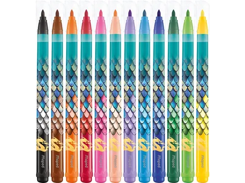Viltstift Maped Dragon set à 12 kleuren