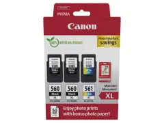 3712C012 Canon PG-560XL x2/CL-561XL-inktcartridge + fotopapier