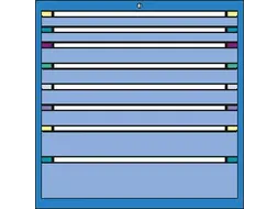 ladekast,HxBxD 1000x805x695mm,8lade(n),cil.-slot,RAL7035,front RAL7035