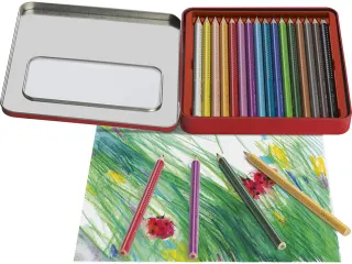 Kleurpotlood Faber-Castell Jumbo GRIP etui met 16 stuks assorti - 7