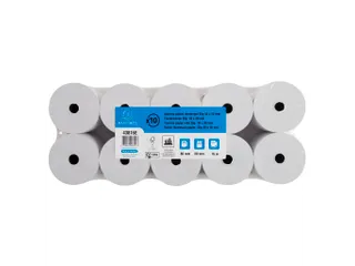 Thermische papierrollen voor kasregisters 1 laags 80x80x12mm - 1