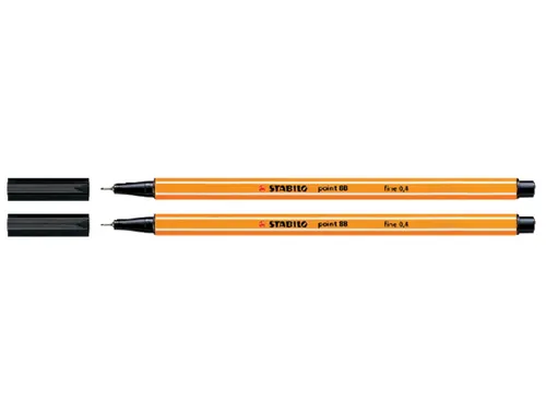 Fineliner STABILO point 88/46 zwart 0.4mm