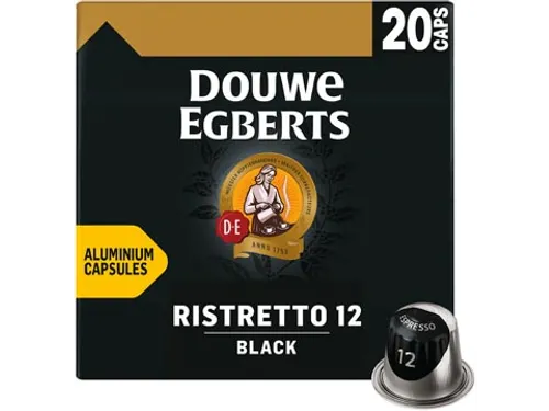 Espresso Ristretto Black Koffiecapsules Intensiteit 12 Pak 20 stuks