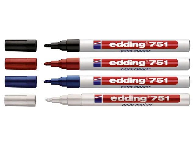 Viltstift Edding 751 Lakmarker Rond Rood 1-2mm