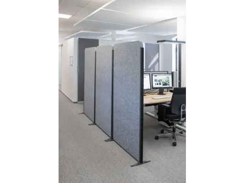 MAULcocoon Scheidingswand Akoestisch 100x180cm Grijs voet Antraciet