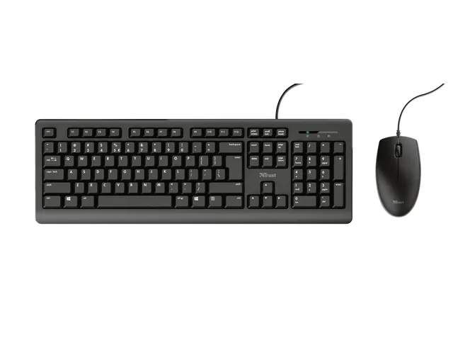 Toetsenbord Trust Primo + muis zwart