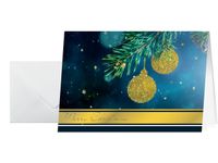 Kerstkaarten Sigel incl. envelop Gouden Glitter, lak-/foliestempel,