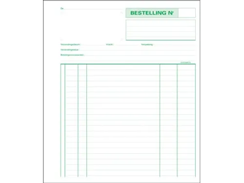 bestellingen, ft 21 x 18 cm, Nederlandstalig