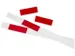 Etiquette enfichable 27x76mm Plastique Rouge Transparent