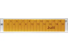 insteekbord,HxB 27x76mm,kunststof,geel transparant