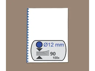 Bindrug GBC 12mm 21-rings A4 blauw 100stuks - 3