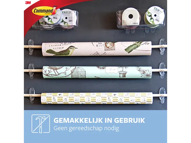 Bevestigingsstrip 17091Clr 2 Ovale Haken Medium draagvermogen 900 gram