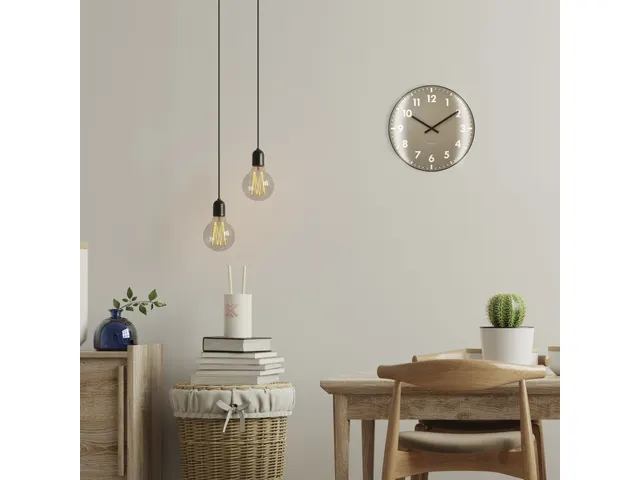 Wandklok NeXtime Duomo 35cm kaki