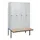 locker met bank,HxBxD 1950x1200x815mm,4vak,vak B 300mm,draaigrendel