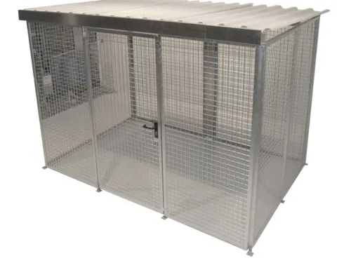 Gasflessendepot Dak Staal/Gaas Hxbxd 2180x3100x2100mm 104 Gasflessen