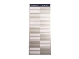 Menoor In-Uit bord 35 namen Aluminium Aanwezig/Afwezig Donkerblauw