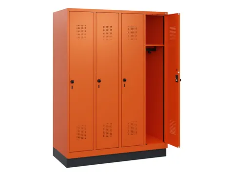 schoollocker,HxBxD 1630x1200x500mm,4vak,vak B 300mm,draaigrendel