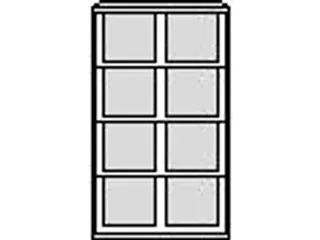 hangmappenkast,HxBxD 1321x800x622mm,4hangmappenframes,twee banen - 7