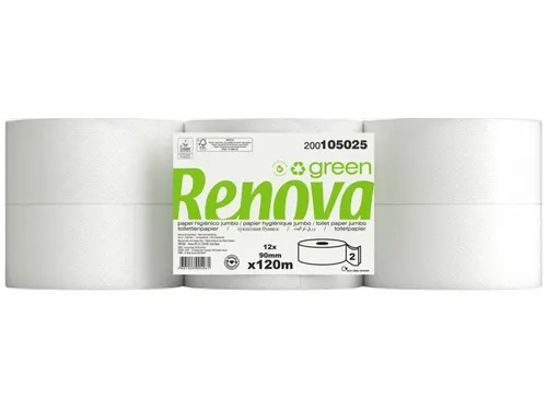 Renova Green toiletpapier Jumbo 2-laags 120 meter 12 rollen