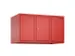 opzetkast,v. locker,3vak.,vak B 300mm,HxBxD 500x900x500mm,cilinderslot