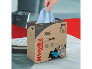 Poetsdoek WypAll X80 Powerclean 42,6x21,2cm 80vel pop-up blauw 8295 - 5