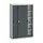 werkplaatskast 2000x1300x550mm 4xStalen bodem RAL7035 front RAL7016