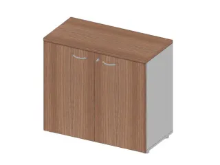 Kantoorkast Romp Aluminium Front Canaletto-Hout bxdxh 900x450x815mm - 1