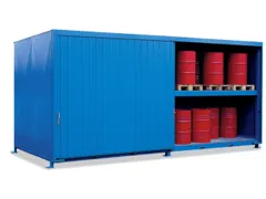 Stellingcontainer Gevaarlijke Stoffen Max. 80X200L Vaten Staand